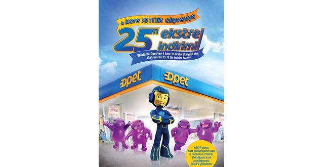 OPET’ten “Worldcard’a özel  25 TL ekstre indirimi