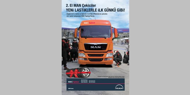 MAN TopUsed’larda 2. el MAN TGS EfficientLine çekiciler yeni lastikleri ile birlikte ilk günkü gibi