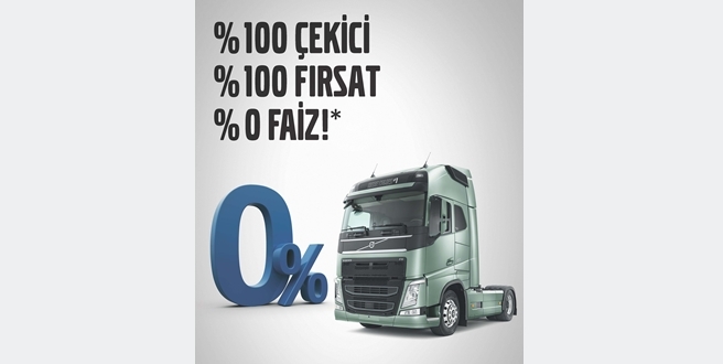 Volvo’dan Yüzde100 Çekici Kampanya; % 100 Fırsat, % 0 Faiz