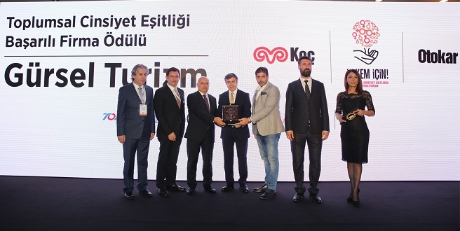 Otokar’ın toplumsal cinsiyet eşitliği konusundaki  ilk ödülü Gürsel Turizm’in oldu