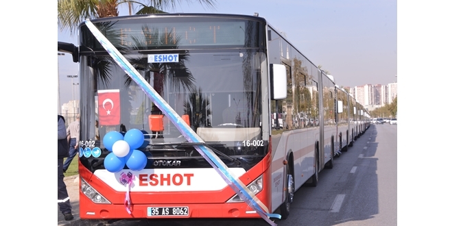 İzmir’in toplu ulaşımı 60 adet Otokar Kent LF Körüklü ile güçlendi