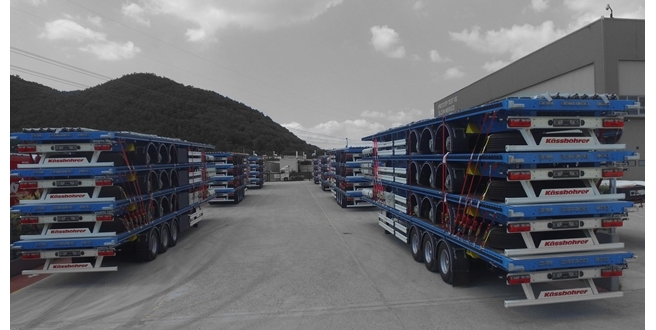 TIRSAN’IN 15,5 METRELİK EN UZUN TREYLERLERİ DÜNYA YOLLARINDA