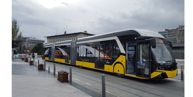 Yüzde 100 yerli elektrikli otobüs E-Karat Transist 2016’da sergilendi