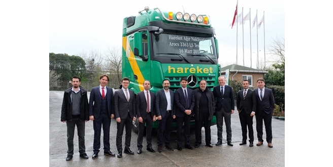Hareket,  proje taşımalarında Mercedes-Benz Arocs 3363 LS yi tercih etti