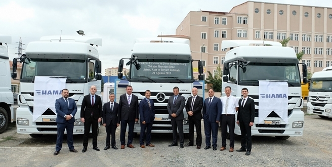 Mercedes-Benz Türk’ten HAMA Oto Kiralama ve Çevre Hizmetleri’ne 206 adet 2.El çekici ve treyler