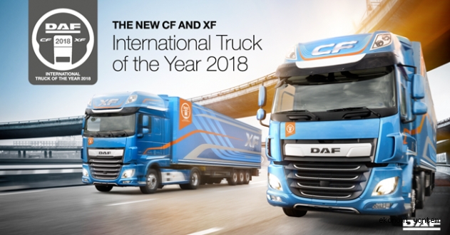 DAF yeni XF ve CF “Yılın Uluslararası Kamyonu” seçildi.