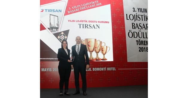 TIRSAN “YILIN LOJİSTİK DOSTU KURUMU” ÖDÜLÜNÜ ALDI