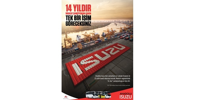 Anadolu Isuzu, ihracatta rekora koşuyor