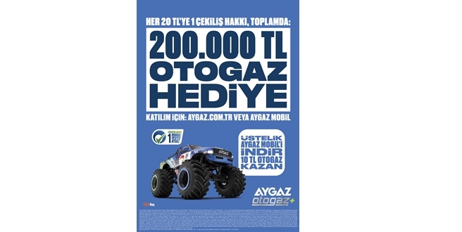AYGAZ OTOGAZ’DAN 200 BİN TL DEĞERİNDE  YÜKSEK OKTANLI YAKIT OTOGAZ HEDİYE