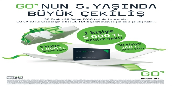 GO’dan 5. Yıla özel hediye yakıt kampanyası