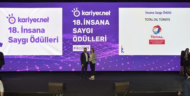 TOTAL Oil Türkiye, “Kariyer.net İnsana Saygı Ödülü” ne layık görüldü