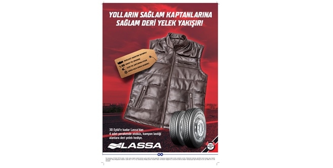 Bridgestone ve Lassa markalı Otobüs ve Kamyon Lastiklerine Özel %5 İndirim ve Ücretsiz Deri Yelek