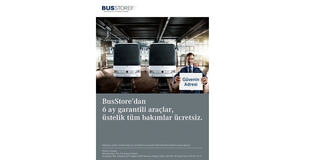 BusStore’dan 2014 – 2015 model yılı Travego ve Tourismo otobüslerine 6 ay garanti ve ücretsiz bakım fırsatı