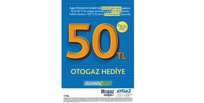 AYGAZ’DAN ÜCRETSİZ ARAÇ BAKIMI VE 50 TL’YE VARAN HEDİYE OTOGAZ KAMPANYASI