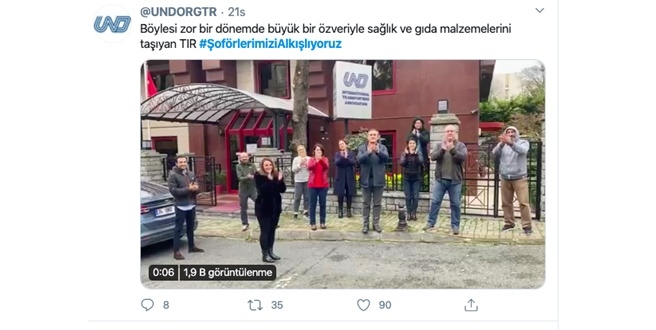 Dünya Sağlıkçılarla beraber Taşımacıları da ALKIŞLIYOR..