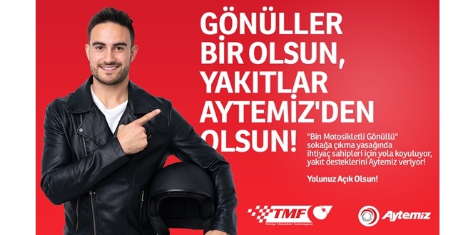 “BİN MOTOSİKLETLİ GÖNÜLLÜ”NÜN  YAKITI AYTEMİZ’DEN
