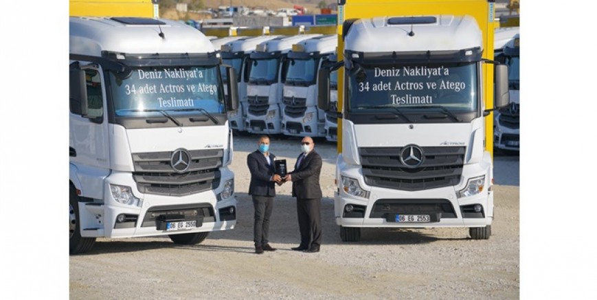 Mercedes-Benz Türk, Deniz Nakliyat’a 34 yeni araç teslim etti