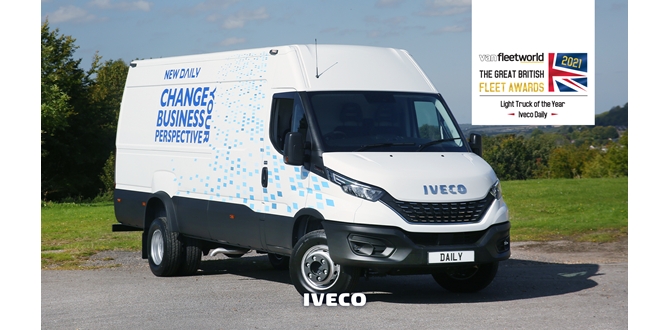 IVECO Daily, “2021 Van Fleet World” Büyük İngiliz Filo Ödülleri tarafından Yılın Hafif Ticarî Aracı seçildi