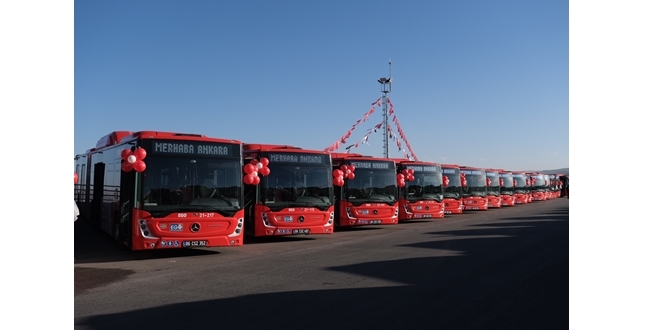 Ankara Büyükşehir Belediyesi, CNG yakıt sistemli Mercedes-Benz Conecto otobüslerini teslim almaya başladı