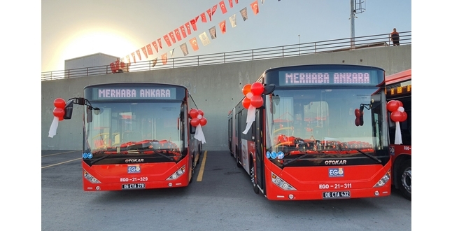 Başkent için özel olarak üretilen 28 adet Otokar Kent Körüklü törenle hizmete başladı