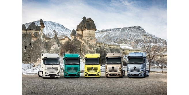 Aksaray’da üretilen Mercedes-Benz Türk imzalı kamyonlar Avrupa ülkelerine ihraç ediliyor