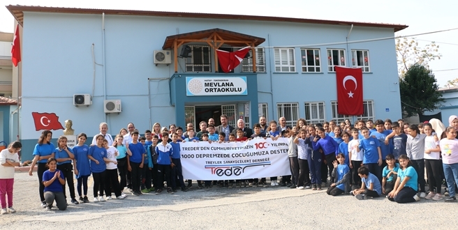 TREDER’den Cumhuriyetimizin 100. yılında  bin depremzede çocuğa destek