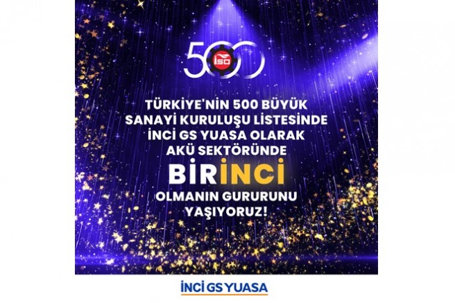 40. yılını kutlayan İnci GS Yuasa, İSO 500 listesinde Türkiye akü sektörünün lideri oldu