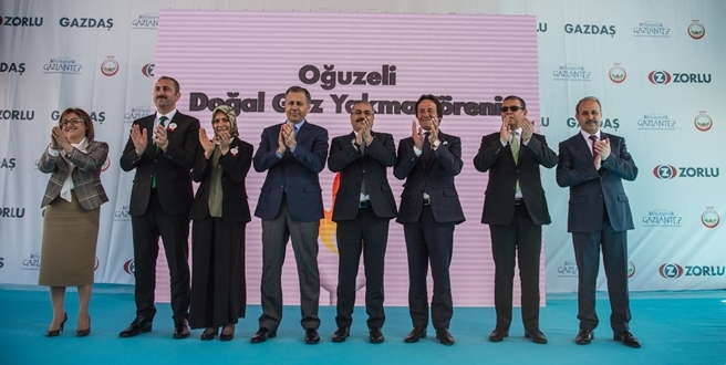 GAZDAŞ, düzenlenen doğal gaz yakma töreni ile  Oğuzeli ilçesine doğal gaz sunmaya başladı