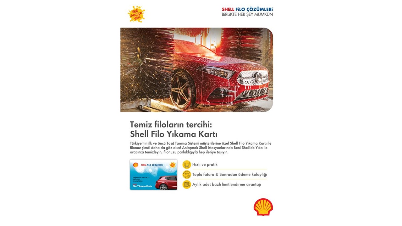 Shell Filo Çözümleri’nden Türkiye’de Bir İlk: Shell Filo Yıkama Kartı