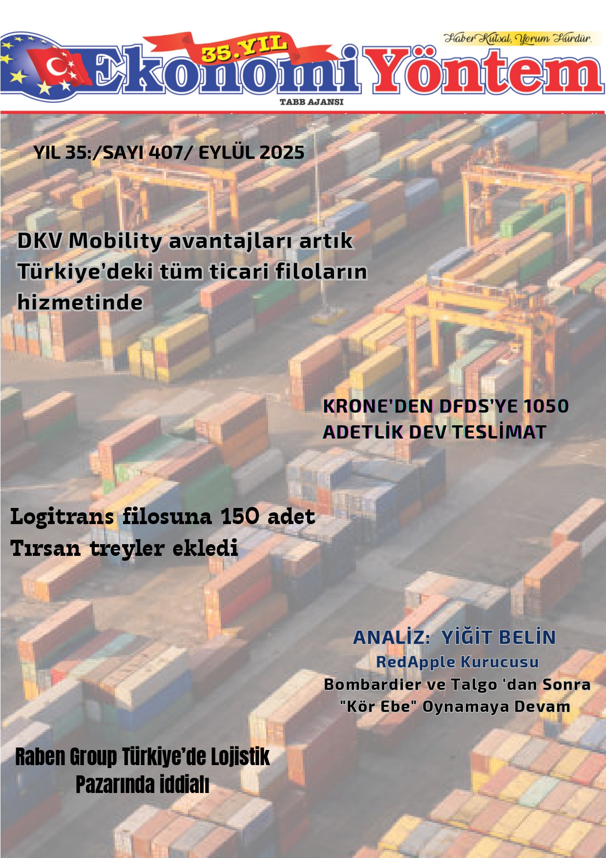 EKONOMİ YÖNTEM EYLÜL SAYISI- SAYI 407