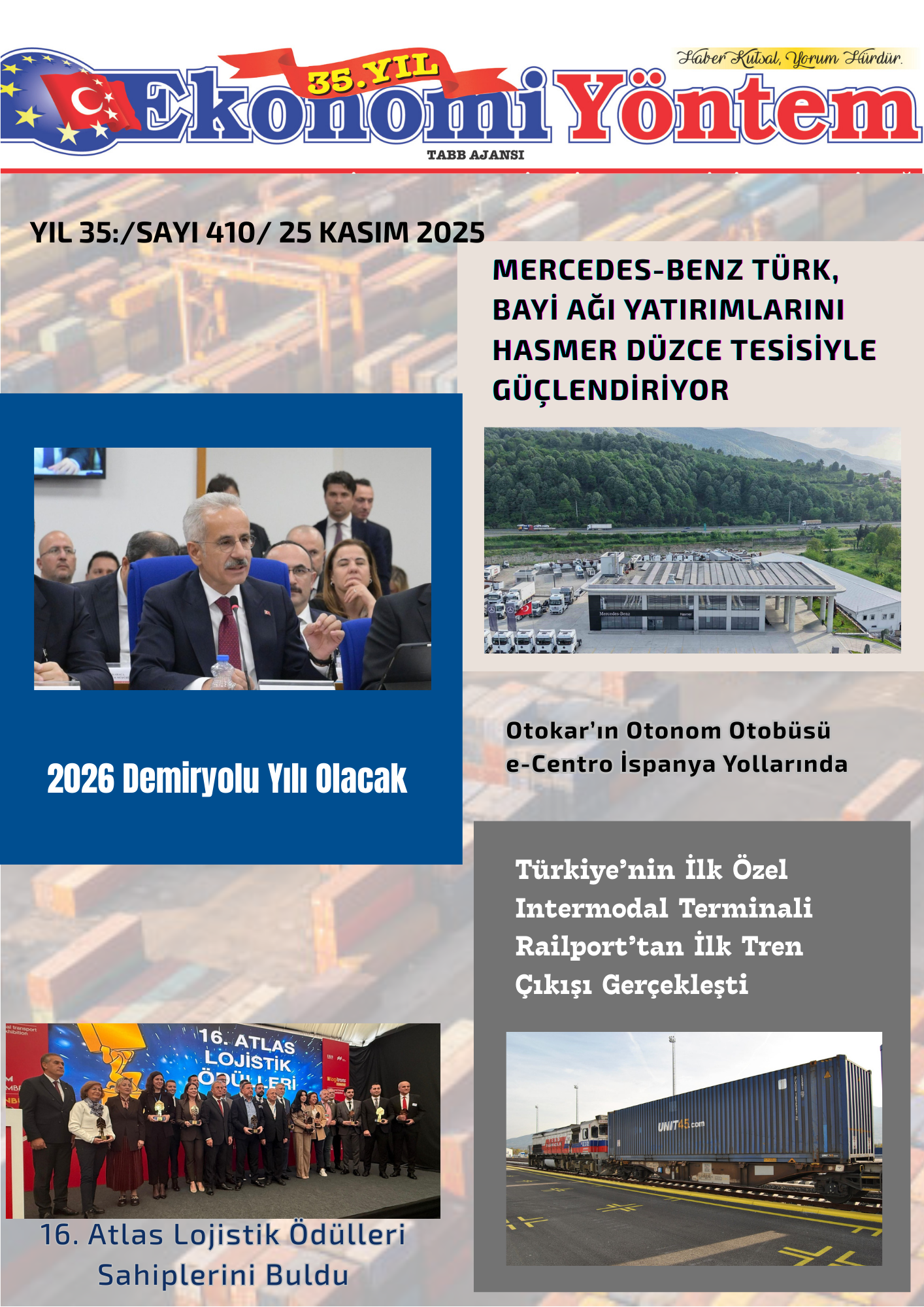 EKONOMİ YÖNTEM 25 KASIM 2025 SAYI 410