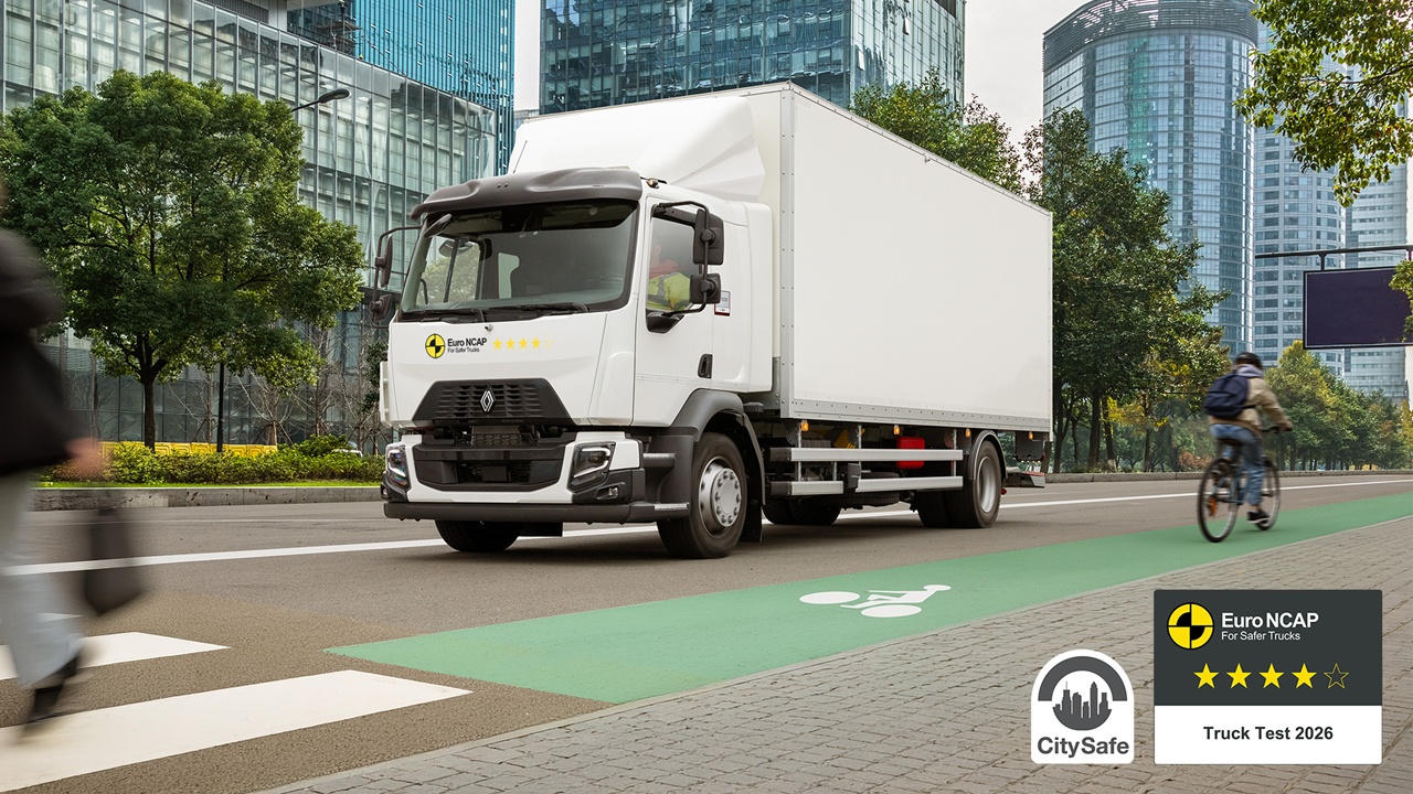 Renault Trucks D, Euro NCAP değerlendirmesinde 4 yıldız ve CitySafe etiketini kazandı
