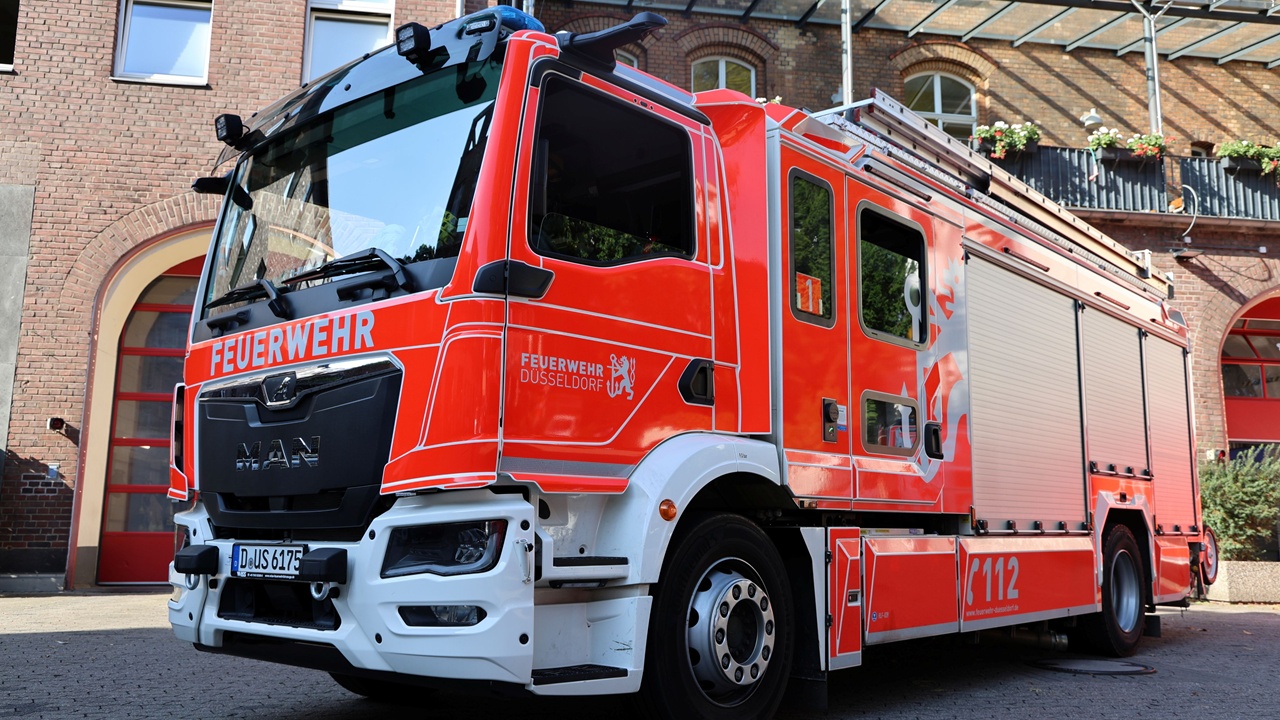 Allison şanzıman donanımlı MAN TGM ve Mercedes-Benz Arocs araçları Düsseldorf İtfaiyesi filosunda